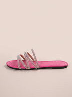Summer Flat Rhinestone Sparkle Sandals, Casual Glitter Sandals, Women'S Fashion Beach Shoes, Outdoor Slip-Ons for Dating Shopping Parties Daily Outing Home Leisure, Leopard Print Sandals