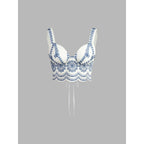 Printed Sleeveless Tie Back Skirt Set